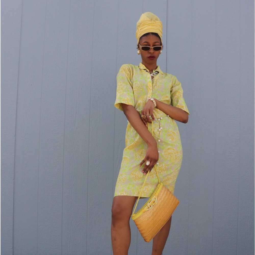 Vintage 70s Glenbrooke floral Shirtdress